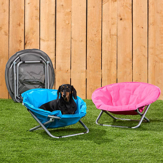 Pet Moon Chair Bed Foldable Indoor Outdoor Elevated Adjustable Height